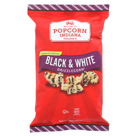 Popcorn Indiana Drizzled Kettlecorn - Black & White - Case Of 12 - 6 Oz