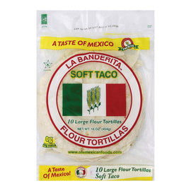 La Banderita Soft Taco - Flour - Case Of 12 - 16 Oz.