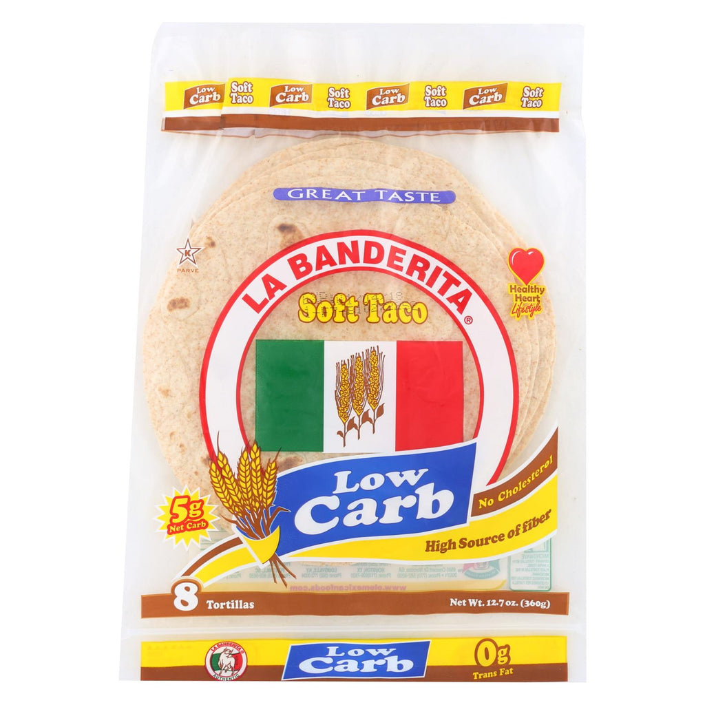 La Banderita Soft Taco - Low Carb - Case Of 12 - 12.8 Oz.