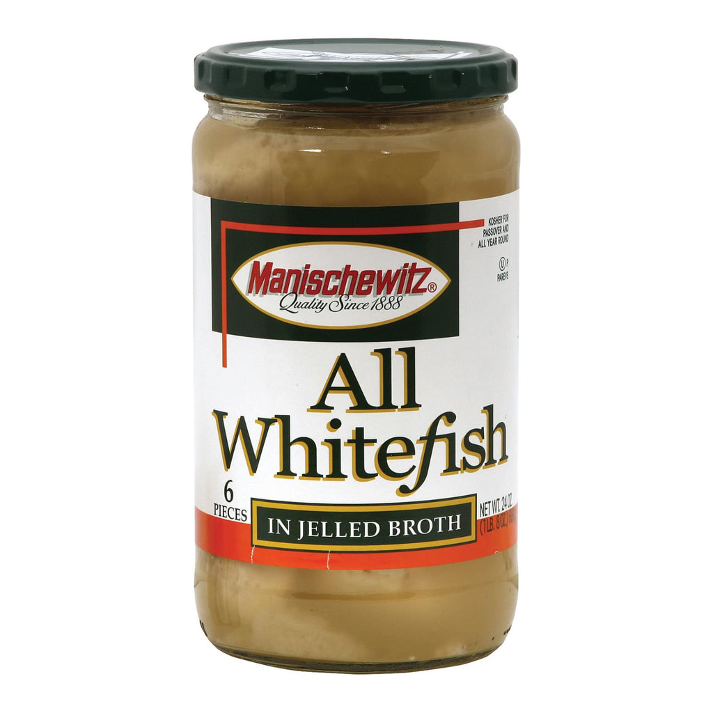 Manischewitz - Whitefish In Jelled Broth - Case Of 12 - 24 Oz.