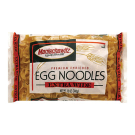 Manischewitz Extra Wide Egg Noodles - Case Of 12 - 12 Oz.