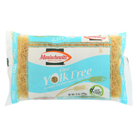 Manischewitz - Yolk Free Fine Noodles - Case Of 12 - 12 Oz.