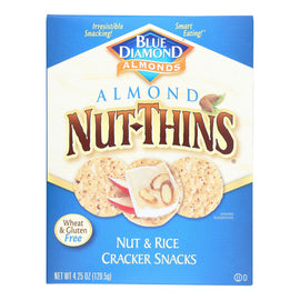 Blue Diamond Nut Thins - Almond - Case Of 12 - 4.25 Oz.