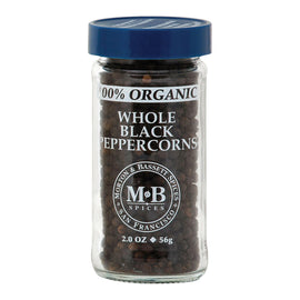 Morton And Bassett Whole Black Pepper - Black Paper - Case Of 3 - 2 Oz.