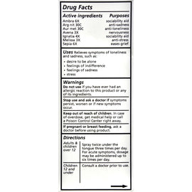 Liddell Homeopathic Letting Go For Loneliness And Sadness - 1 Fl Oz