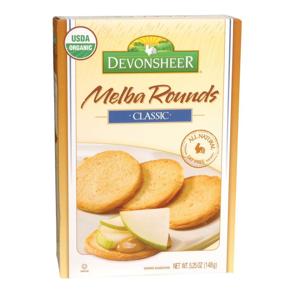 Devonsheer Organic Plain Melba Rounds - Case Of 6 - 5.25 Oz.