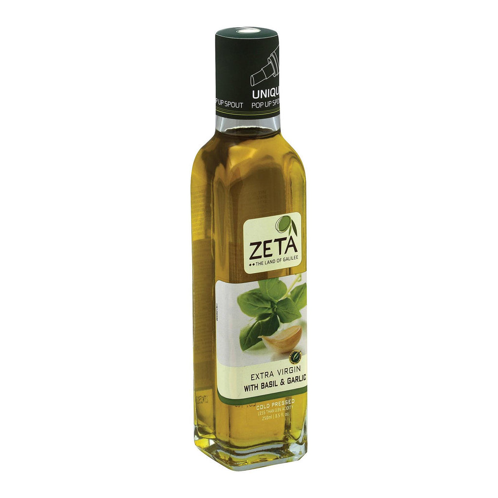 Zeta Oil Oil - Basil Garlic - Case Of 6 - 8.45 Fl Oz