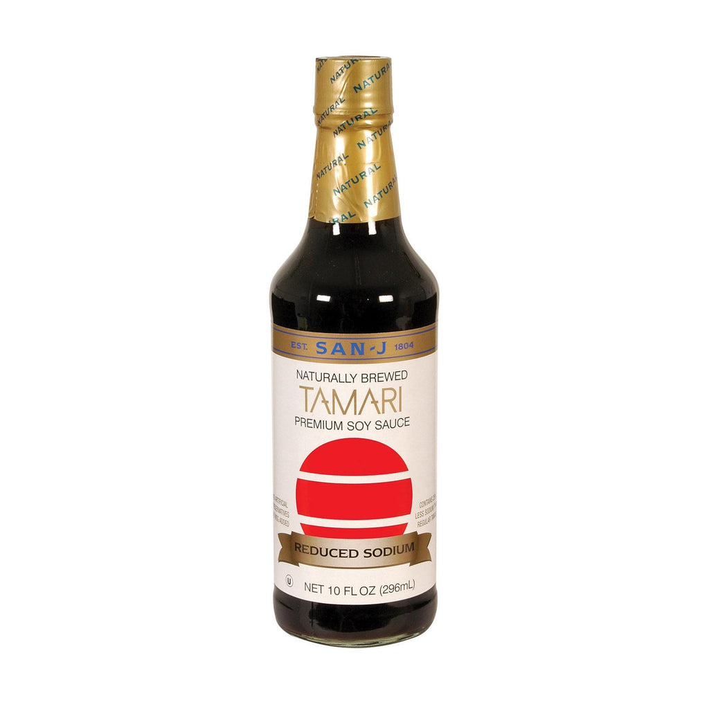 San - J Tamari Soy Sauce - Reduced Sodium - Case Of 6 - 10 Fl Oz.