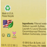 Sun And Earth Natural Laundry Detergent - Light Citrus - Case Of 4 - 100 Oz