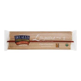 Delallo Organic Whole Wheat Linguine Pasta - Case Of 16 - 1 Lb.