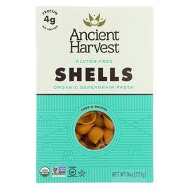 Ancient Harvest Organic Gluten Free Quinoa Supergrain Pasta - Shells - Case Of 12 - 8 Oz