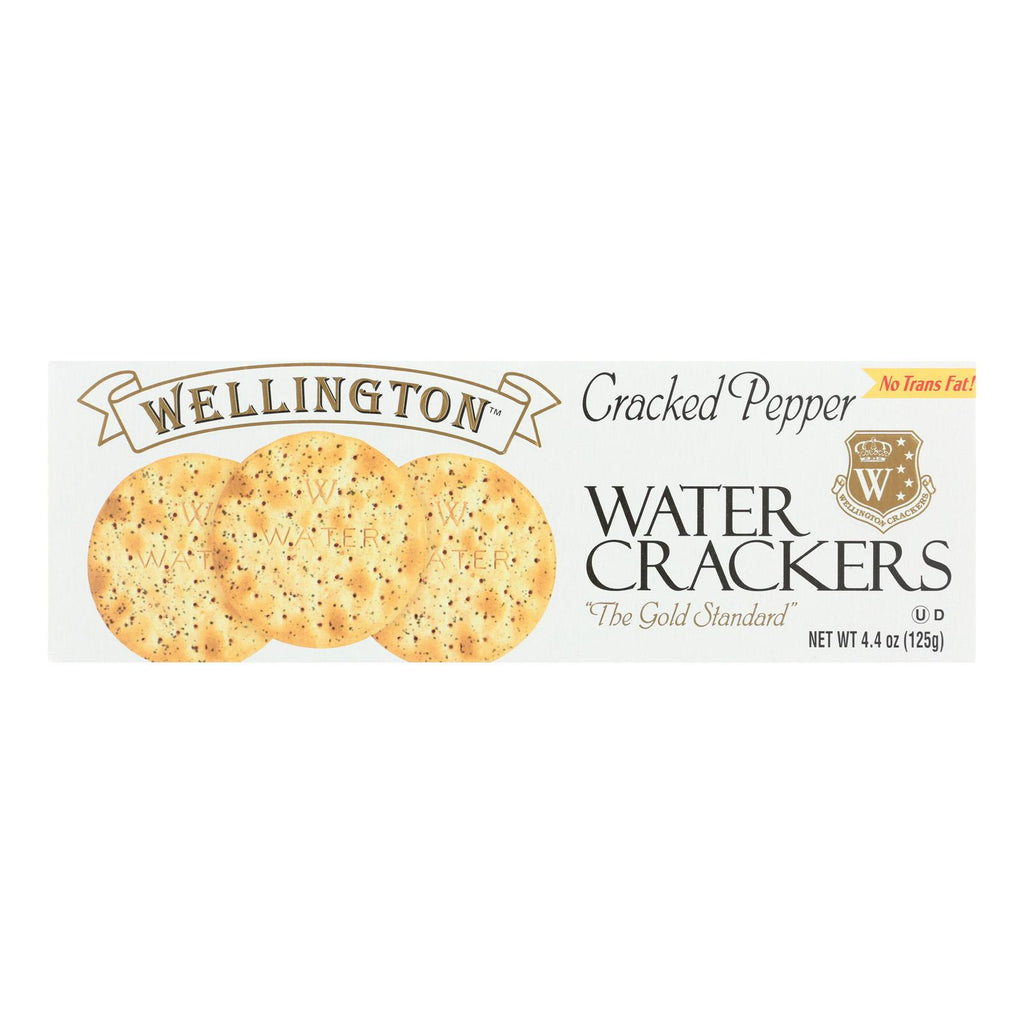 Wellington Cracked Pepper - Water Cracker - Case Of 12 - 4.25 Oz.