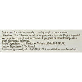 Bach Flower Remedies Essence Vervain - 0.7 Fl Oz