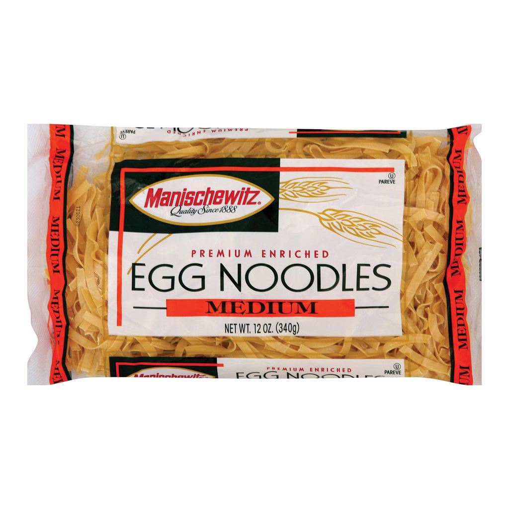 Manischewitz Medium Egg Noodles - Case Of 12 - 12 Oz.