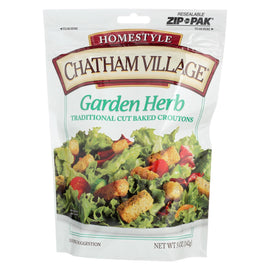 Chatham Village Traditional Cut Croutons - Garden Herb - Case Of 12 - 5 Oz.