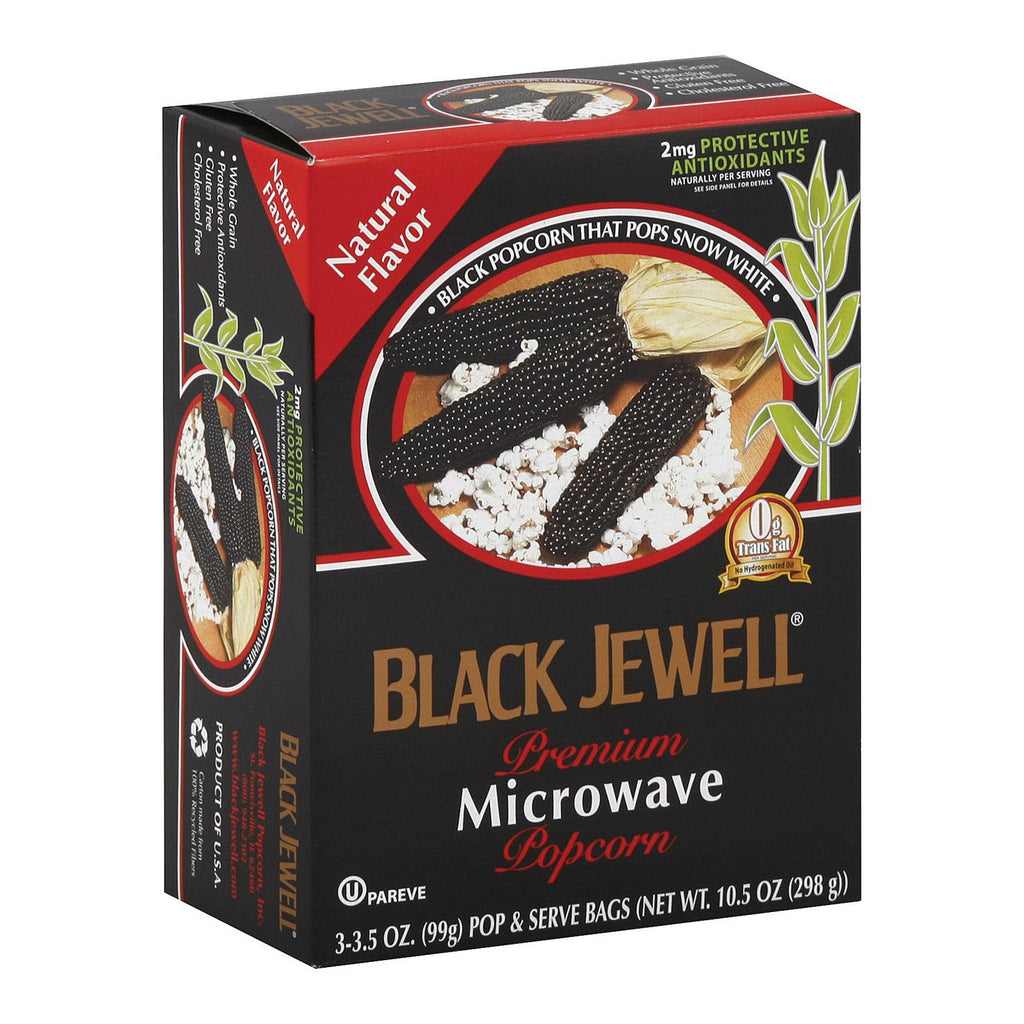 Black Jewell Microwave Popcorn - Natural - Case Of 6 - 10.5 Oz.