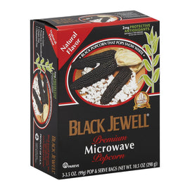 Black Jewell Microwave Popcorn - Natural - Case Of 6 - 10.5 Oz.