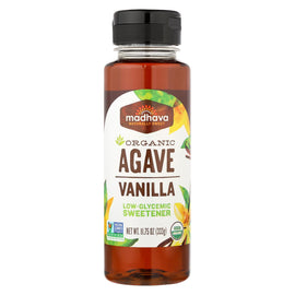 Madhava Honey Organic Agave Nectar - Vanilla - Case Of 6 - 11.75 Fl Oz.