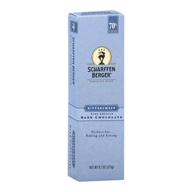 Scharffen Berger Bittersweet 70 Percent Cacao Fine Artisan Dark Chocolate Bar - Case Of 6 - 9.7 Oz.