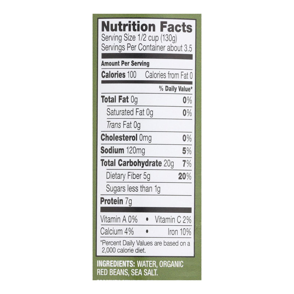 Westbrae Foods Organic Red Beans - Case Of 12 - 15 Oz.