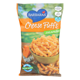 Barbara's Bakery Cheese Puffs - Jalapeno - Case Of 12 - 7 Oz.