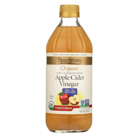 Spectrum Naturals Organic Unfiltered Apple Cider Vinegar - Case Of 12 - 16 Fl Oz.