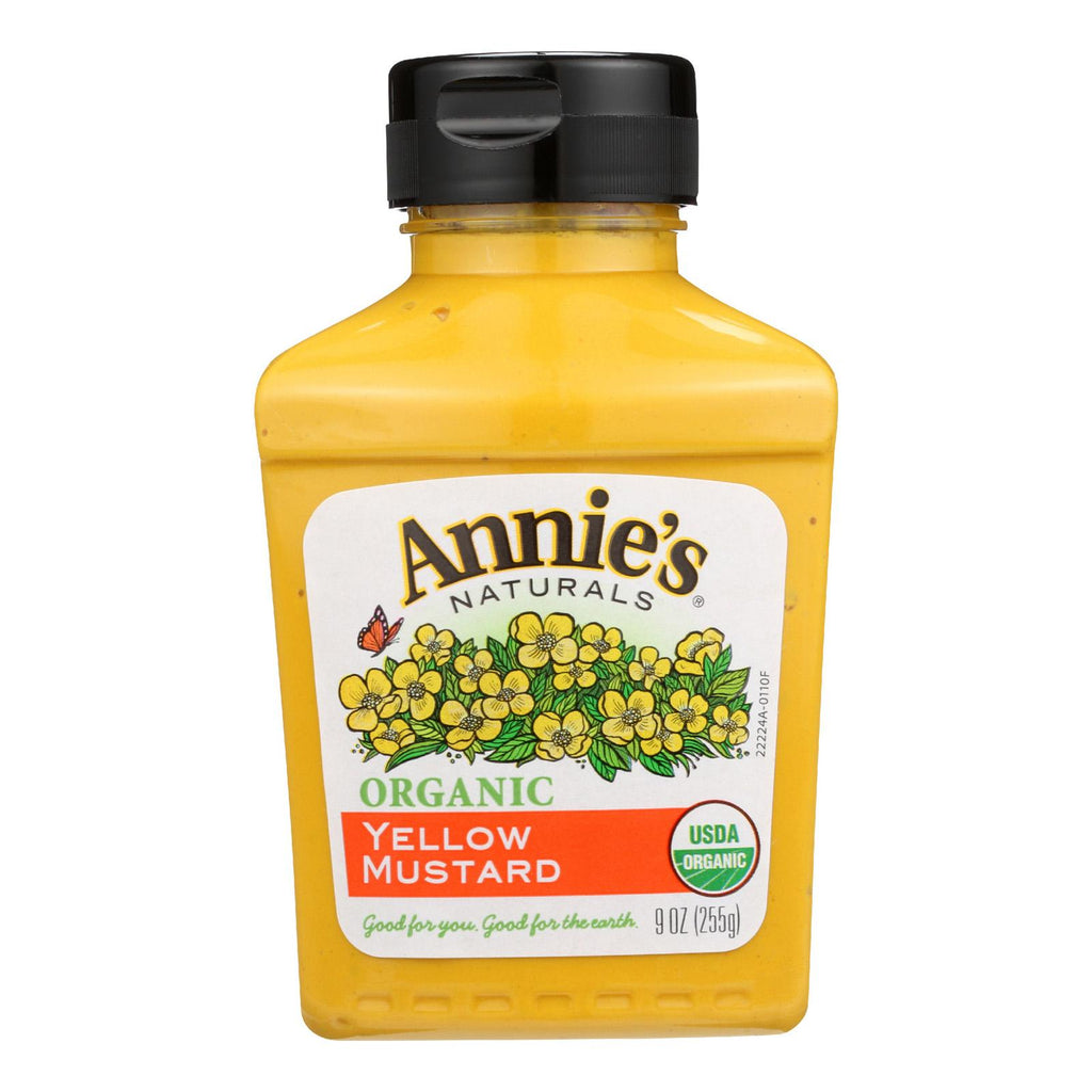 Annie's Naturals Organic Yellow Mustard - Case Of 12 - 9 Oz.