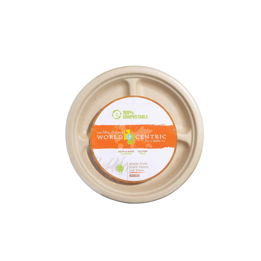 World Centric Compartment Plate - Case Of 12 - 20 Count