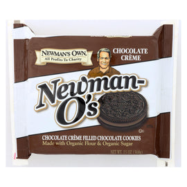 Newman's Own Organics Creme Filled Cookies - Chocolate - Case Of 6 - 13 Oz.