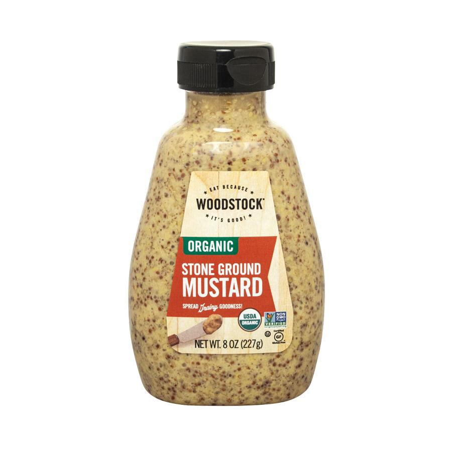 Woodstock Organic Mustard - Stoneground - Case Of 12 - 8 Oz.