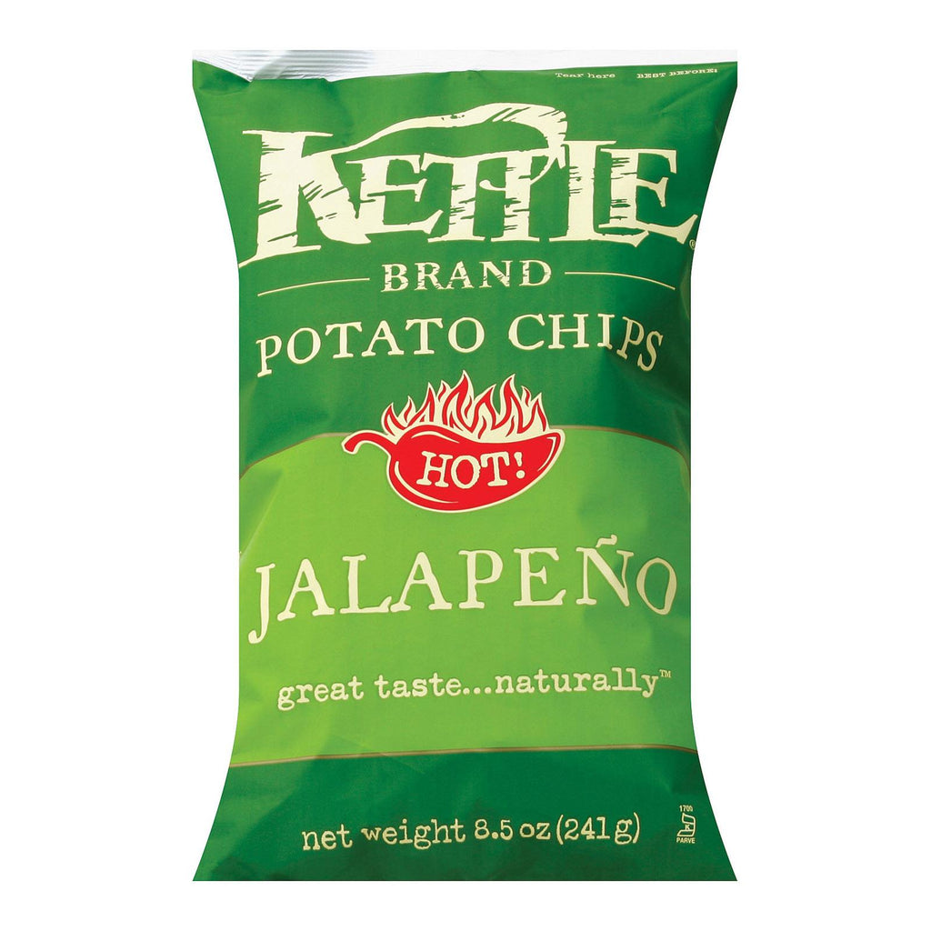 Kettle Brand Potato Chips - Jalapeno - Case Of 12 - 8.5 Oz.