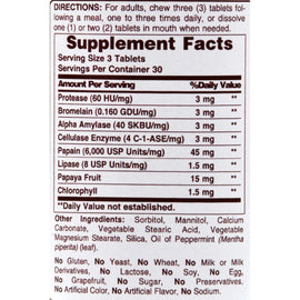 American Health Super Papaya Enzyme Plus Chewable - 90 Chewable Tablets