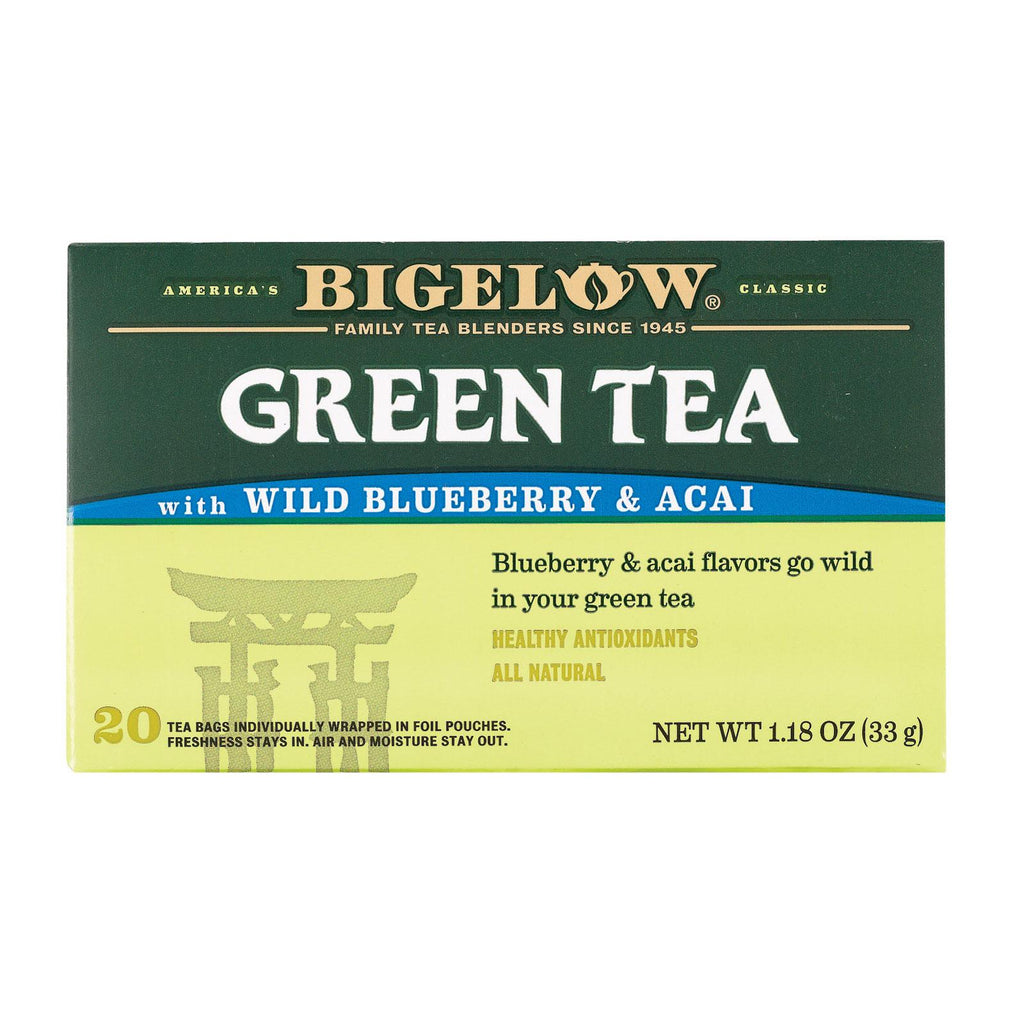 Bigelow Tea Green Tea With Blueberry - Case Of 6 - 20 Bag