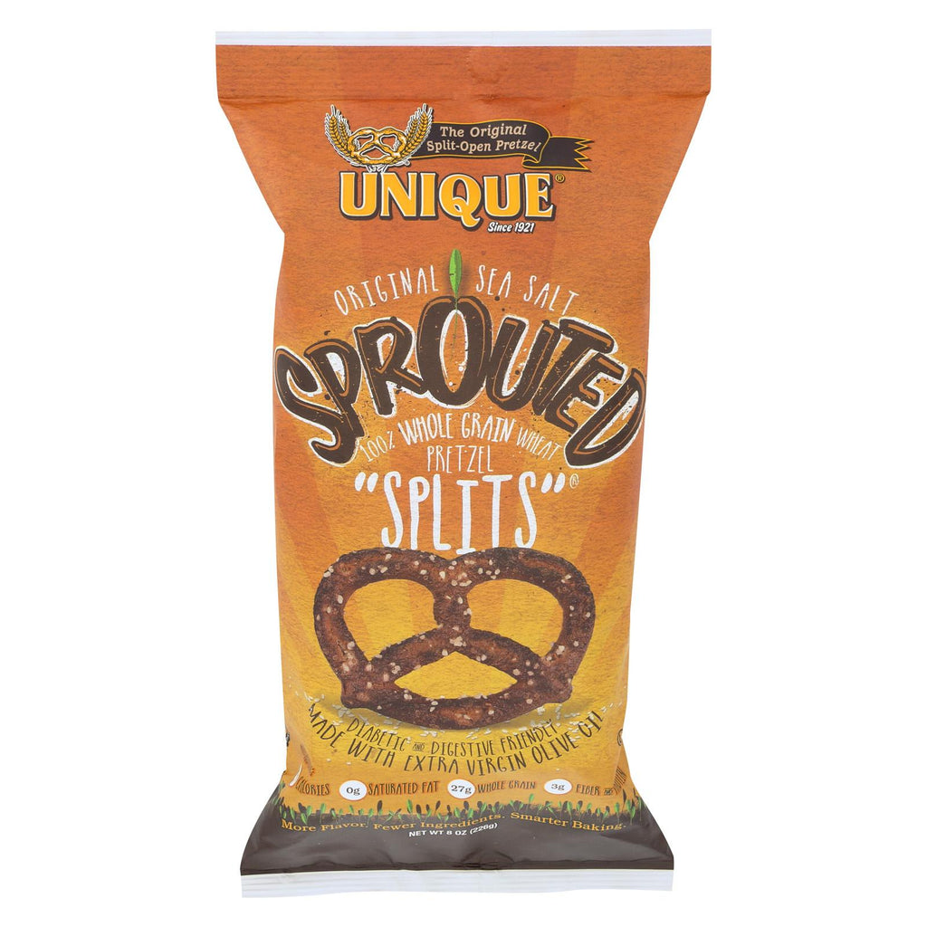 Unique Pretzels Sprouted Grain Pretzels - Case Of 12 - 8 Oz.