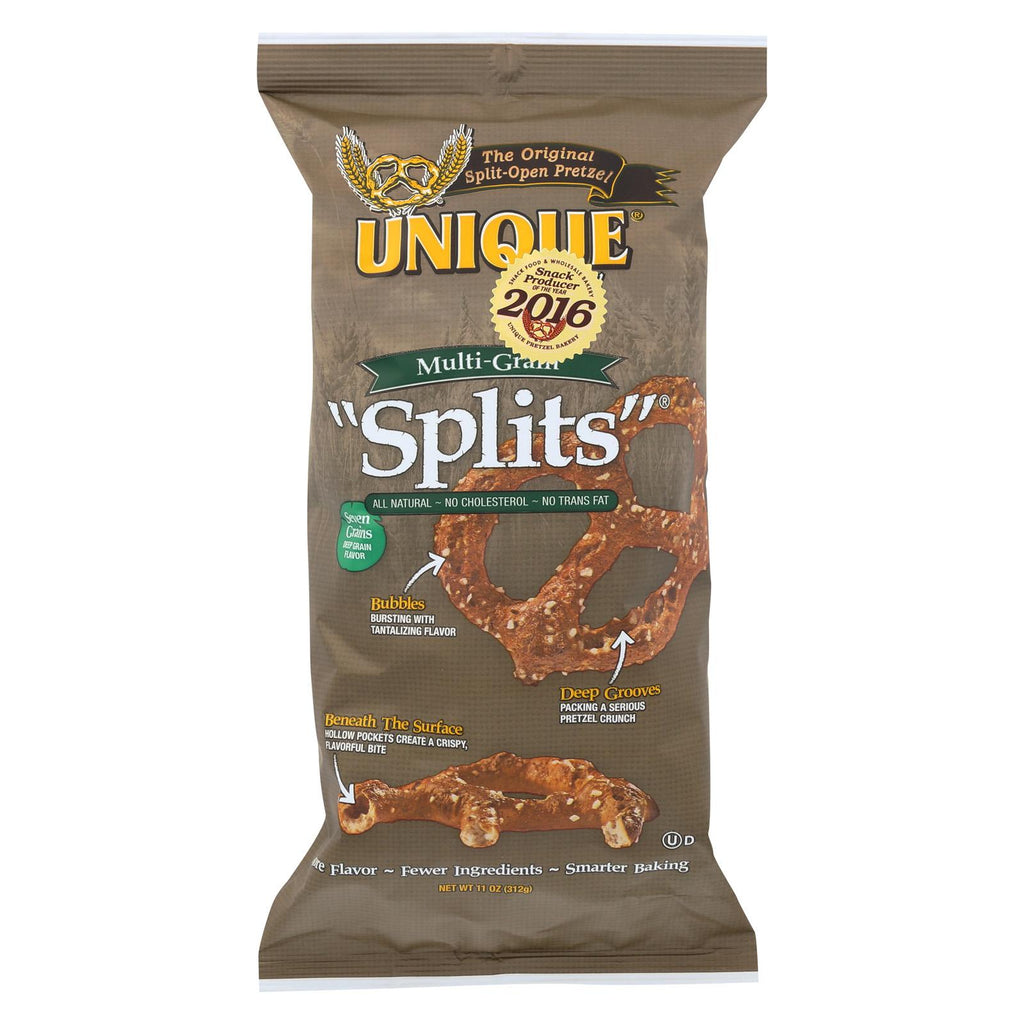 Unique Pretzels Splits - Multi Grain - Case Of 12 - 11 Oz.