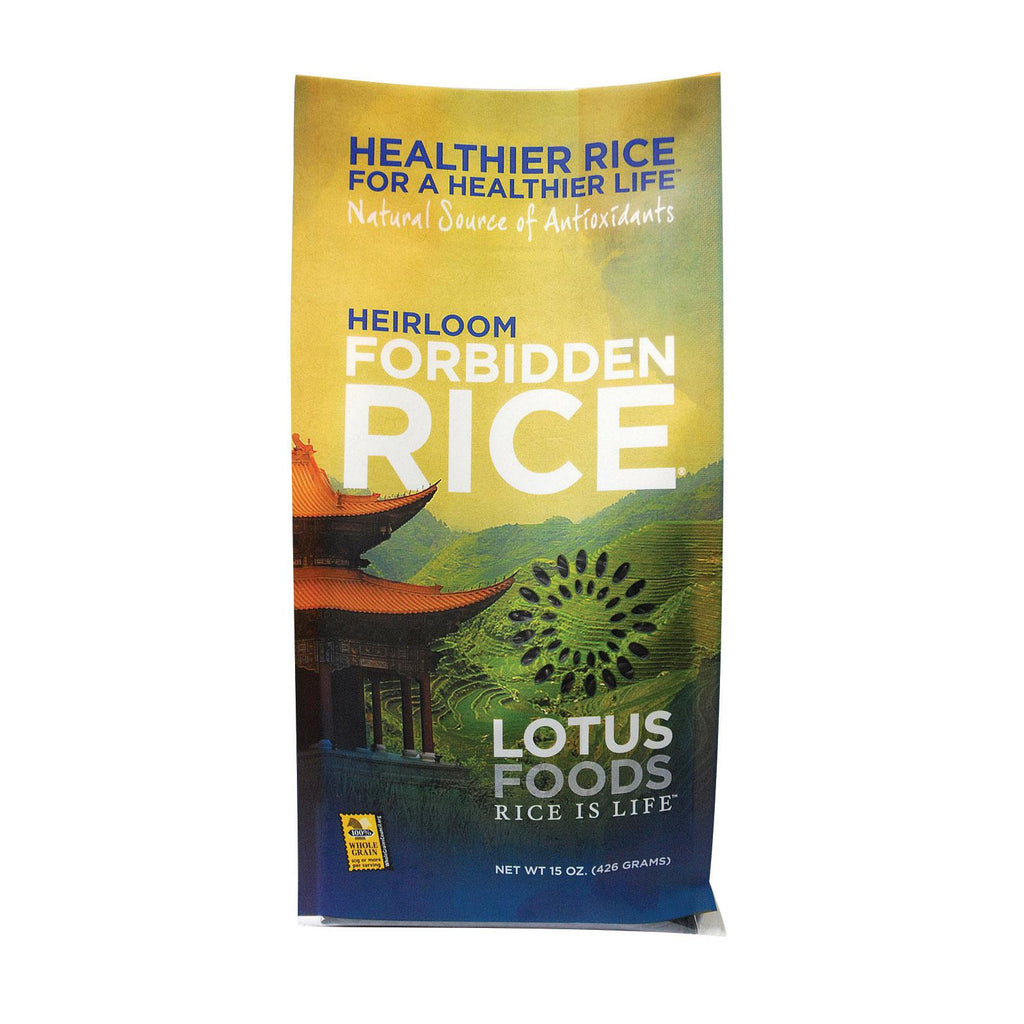 Lotus Foods Heirloom Forbidden Black Rice - Case Of 6 - 15 Oz.
