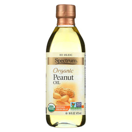 Spectrum Naturals High Heat Refined Organic Peanut Oil - Case Of 12 - 16 Fl Oz.