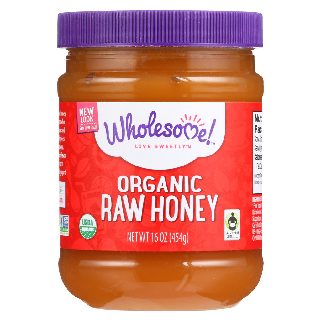 Wholesome Sweeteners Organic Raw Honey - Liquid Sweetener - Case Of 6 - 16 Oz.