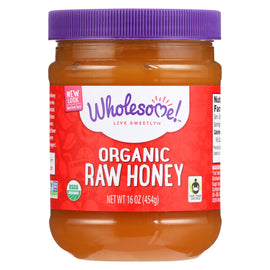 Wholesome Sweeteners Organic Raw Honey - Liquid Sweetener - Case Of 6 - 16 Oz.