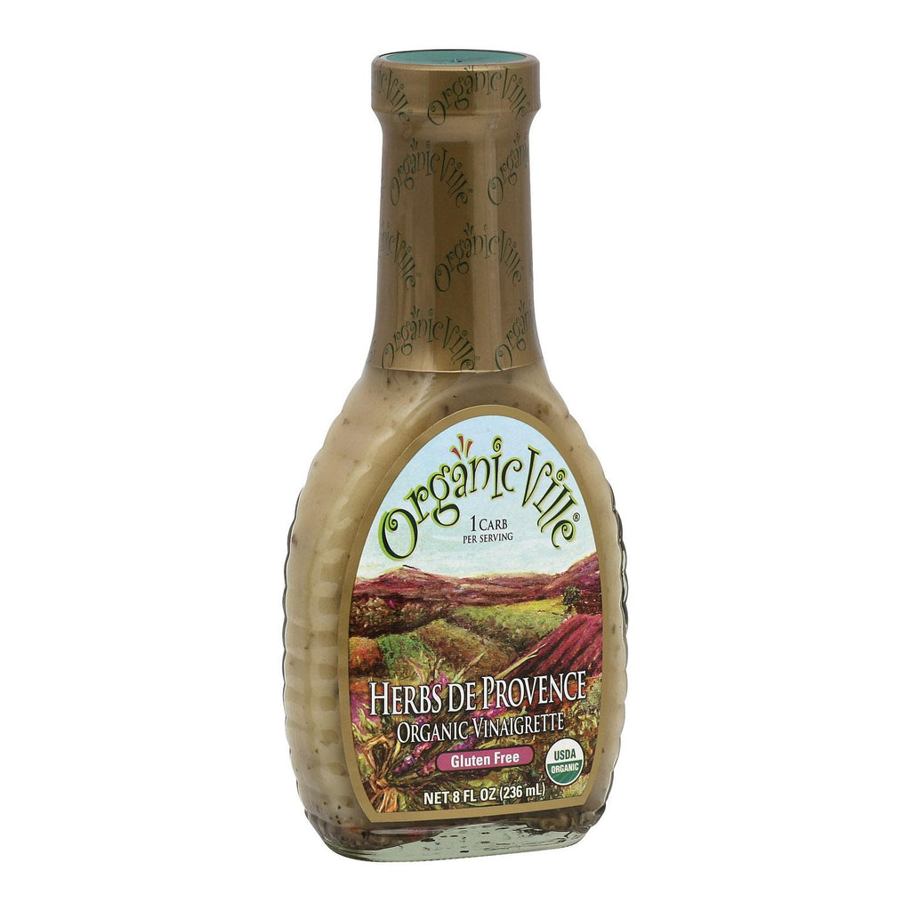 Organic Ville De Provence Organic Vinaigrette - Herbs - Case Of 6 - 8 Fl Oz.