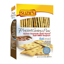 Suzie's Flat Bread - 7 Ancient Grains And Flax - Case Of 12 - 4.5 Oz.