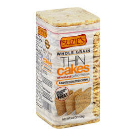 Suzie's Thin Cakes - Corn Lightly Salted - Case Of 12 - 4.6 Oz.