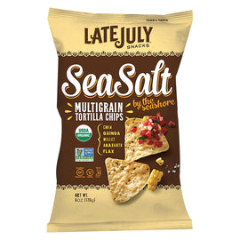 Late July Snacks Organic Multigrain Snack Chips - Sea Salt - Case Of 12 - 6 Oz.