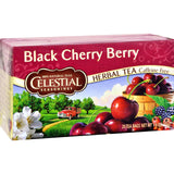 Celestial Seasonings Herbal Tea Caffeine Free Black Cherry Berry - 20 Tea Bags - Case Of 6
