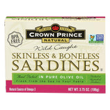 Crown Prince Skinless And Boneless Sardines In Pure Olive Oil - Case Of 12 - 3.75 Oz.