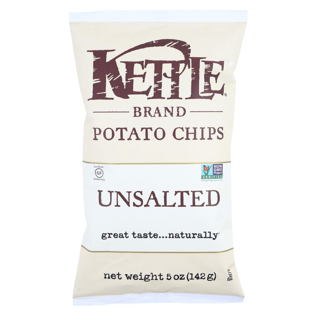 Kettle Brand Potato Chips - Unsalted - Case Of 15 - 5 Oz.