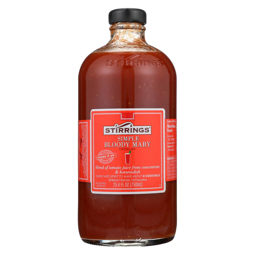 Stirrings Cocktail Mixer - Bloody Mary - Case Of 6 - 750 Ml