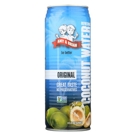 Amy And Brian Coconut Water - Original - Case Of 12 - 17.5 Fl Oz.