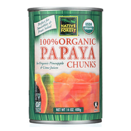 Native Forest Organic Chunks - Papaya - Case Of 6 - 14 Oz.