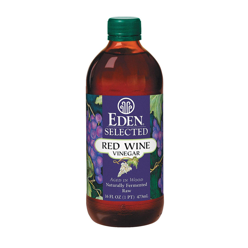 Eden Foods Raw Unfiltered Red Wine Vinegar - Case Of 12 - 16 Fl Oz